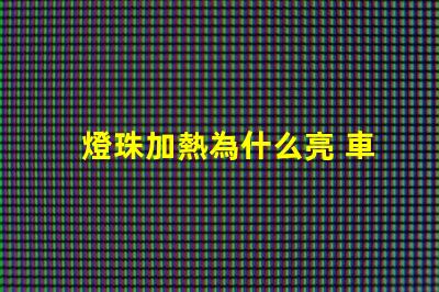 燈珠加熱為什么亮 車(chē)加熱墊為什么不亮了